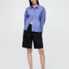 Pantalones cortos vaqueros largos de talle medio de 11"