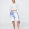Pantalones cortos vaqueros largos de talle medio de 11"