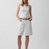 Pantalones cortos vaqueros largos de talle medio de 11"
