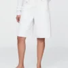 Pantalones cortos vaqueros largos de talle medio de 11"
