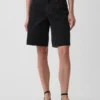 Pantalones cortos vaqueros largos de talle medio de 11"