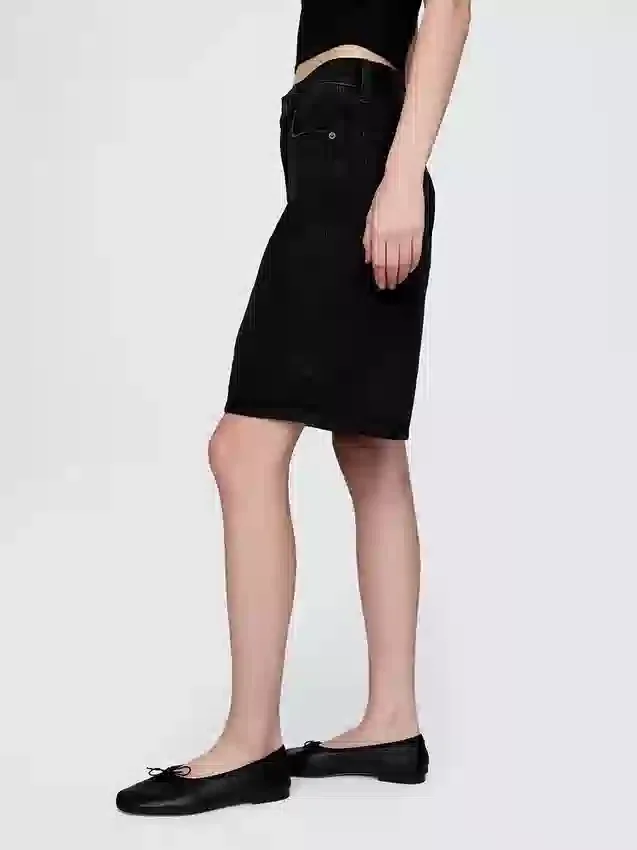 Pantalones cortos vaqueros largos de talle medio de 11"