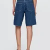 Pantalones cortos vaqueros largos de talle medio de 11"