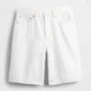 Pantalones cortos vaqueros largos de talle medio de 11"