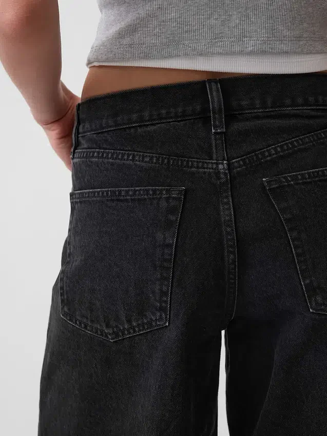 Pantalones cortos vaqueros largos de talle medio de 11"