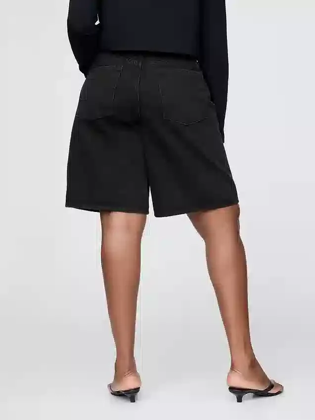 Pantalones cortos vaqueros largos de talle medio de 11"