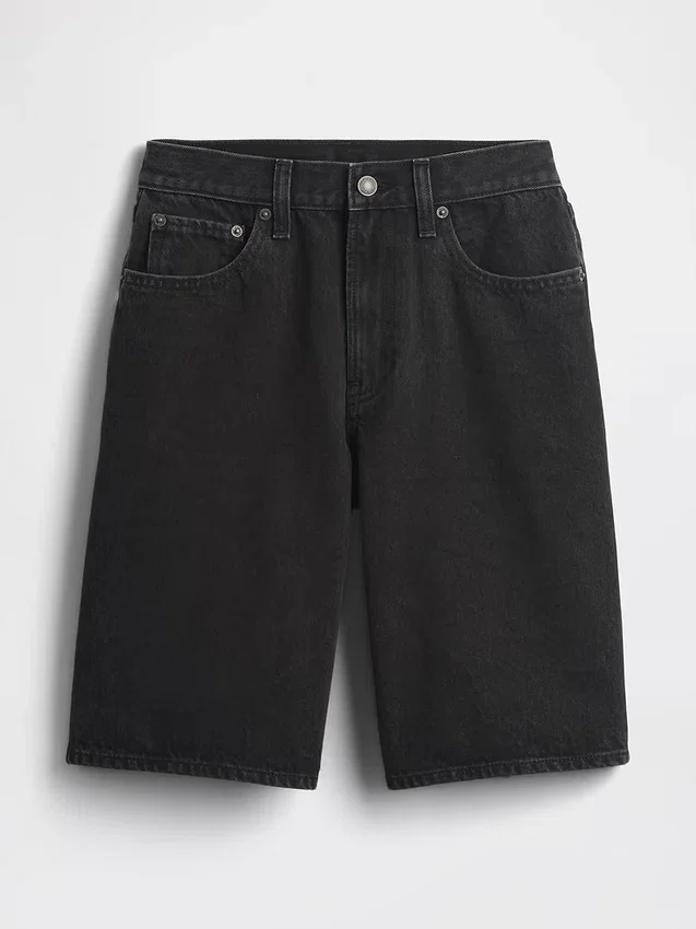 Pantalones cortos vaqueros largos de talle medio de 11"