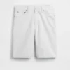 Pantalones cortos vaqueros largos de talle medio de 11"