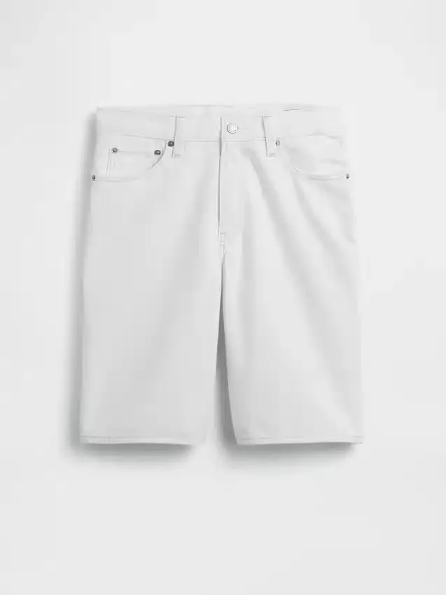 Pantalones cortos vaqueros largos de talle medio de 11"