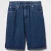 Pantalones cortos vaqueros largos de talle medio de 11"