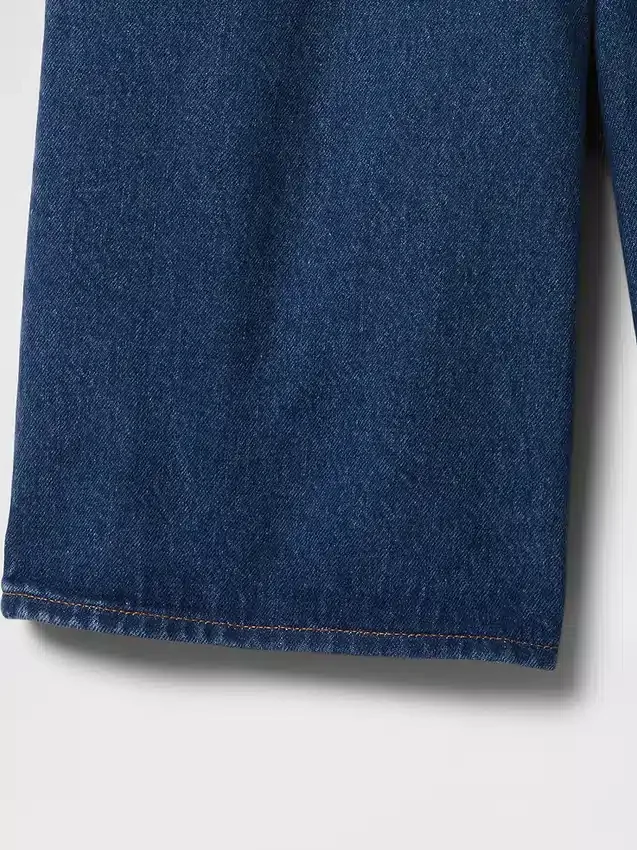Pantalones cortos vaqueros largos de talle medio de 11"