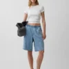 Pantalones cortos vaqueros largos «Easy Stripe» ultrasuaves de talle medio, de 11"