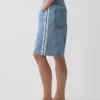 Pantalones cortos vaqueros largos «Easy Stripe» ultrasuaves de talle medio, de 11"