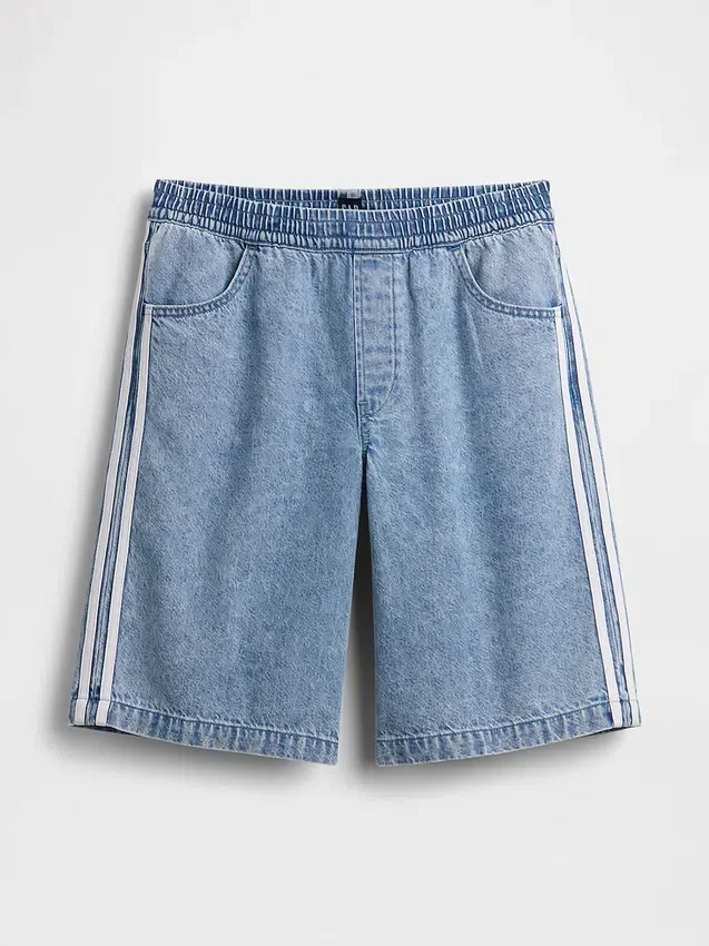 Pantalones cortos vaqueros largos «Easy Stripe» ultrasuaves de talle medio, de 11"