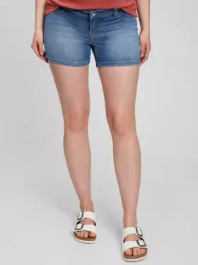 Pantalones cortos vaqueros premamá con panel de 4"