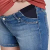 Pantalones cortos vaqueros premamá con panel de 4"