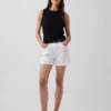 Pantalones cortos vaqueros rectos de corte holgado y cintura alta de 3,5"