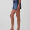 Pantalones cortos vaqueros rectos de corte holgado y cintura alta de 3,5"