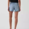 Pantalones cortos vaqueros rectos de corte holgado y cintura alta de 3,5"