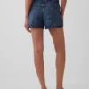 Pantalones cortos vaqueros rectos de corte holgado y cintura alta de 3,5"