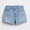 Pantalones cortos vaqueros rectos de corte holgado y cintura alta de 3,5"