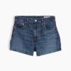 Pantalones cortos vaqueros rectos de corte holgado y cintura alta de 3,5"