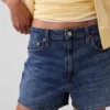 Pantalones cortos vaqueros rectos de corte holgado y cintura alta de 3,5"