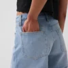 Pantalones cortos vaqueros rectos de corte holgado y cintura alta de 3,5"