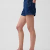 Pantalones cortos vaqueros rectos holgados de estilo marinero con cintura alta de 3,5"