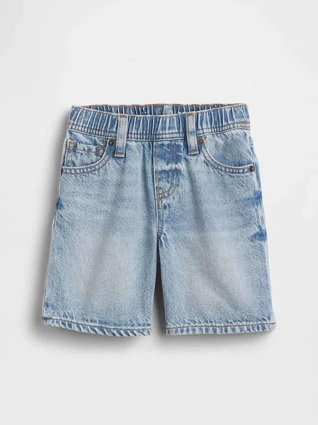 Pantalones cortos vaqueros ultrasuaves sin cremallera para bebés y niños pequeños