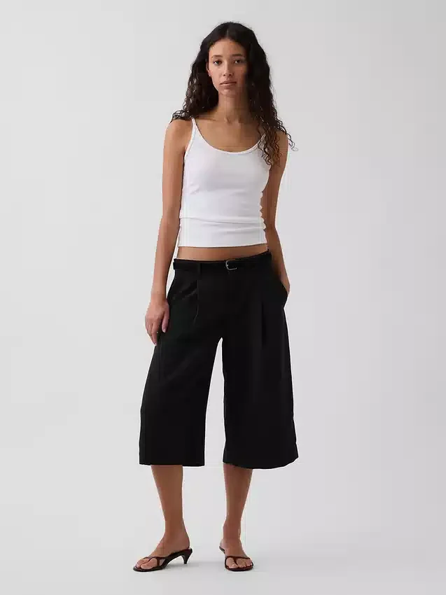 Pantalones culotte de talle bajo