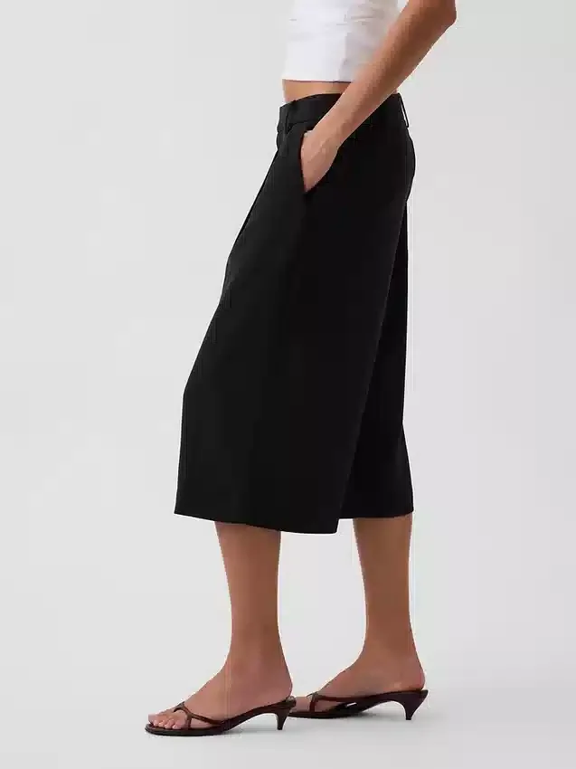 Pantalones culotte de talle bajo