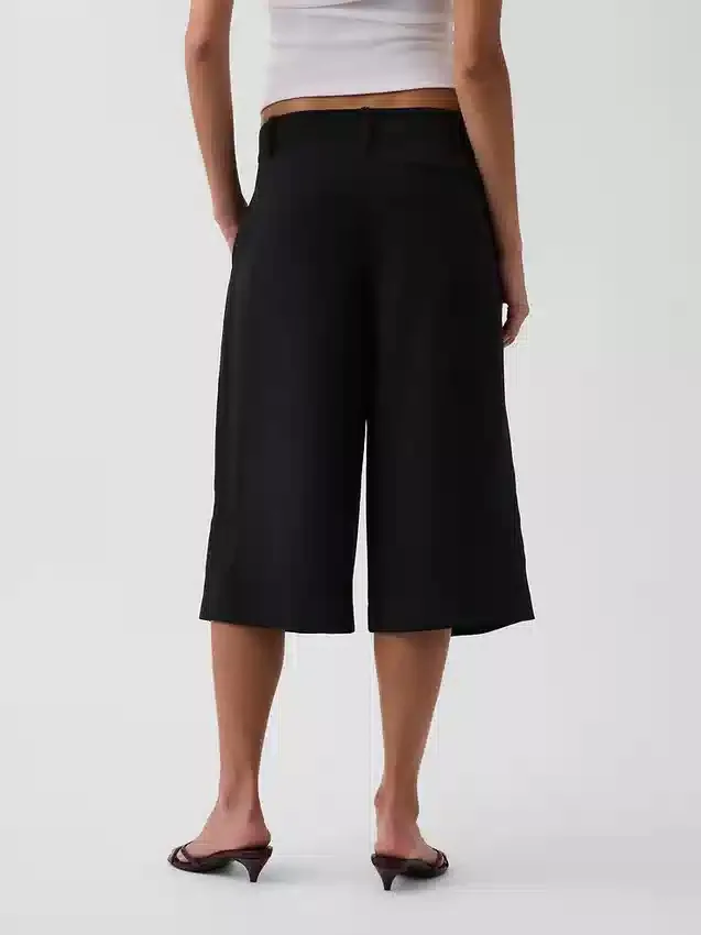 Pantalones culotte de talle bajo