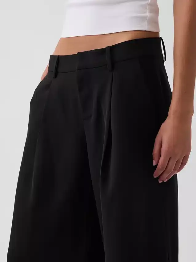 Pantalones culotte de talle bajo