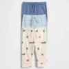 Pantalones de algodón orgánico sin cremallera «Baby First Favorites» (paquete de 3)