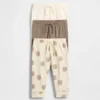 Pantalones de algodón orgánico sin cremallera «Baby First Favorites» (paquete de 3)
