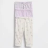 Pantalones de algodón orgánico sin cremallera «Baby First Favorites» (paquete de 3)
