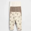 Pantalones de algodón orgánico sin cremallera «Baby First Favorites» (paquete de 3)