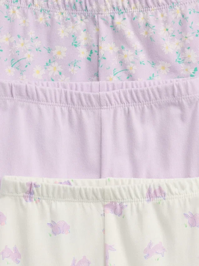 Pantalones de algodón orgánico sin cremallera «Baby First Favorites» (paquete de 3)