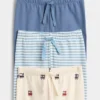 Pantalones de algodón orgánico sin cremallera «Baby First Favorites» (paquete de 3)