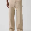 Pantalones de carpintero holgados de lona con doble refuerzo en las rodillas, estilo de los 90