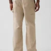 Pantalones de carpintero holgados de lona con doble refuerzo en las rodillas, estilo de los 90
