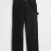 Pantalones de carpintero holgados de lona con doble refuerzo en las rodillas, estilo de los 90