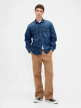 Pantalones de carpintero holgados de lona estilo años 90
