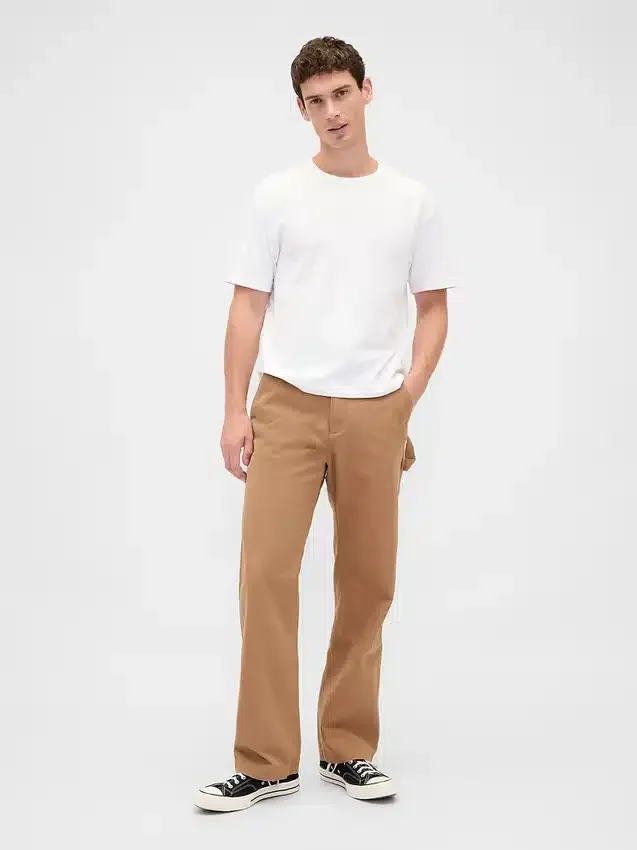 Pantalones de carpintero holgados de lona estilo años 90
