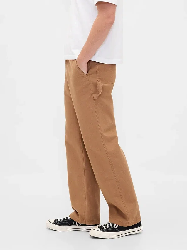 Pantalones de carpintero holgados de lona estilo años 90