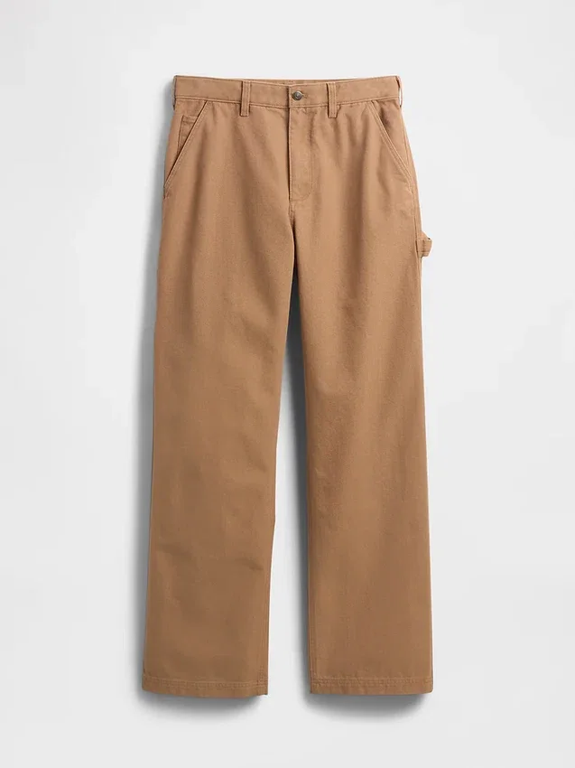 Pantalones de carpintero holgados de lona estilo años 90