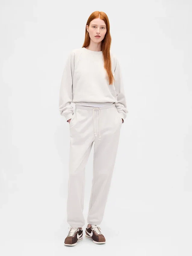 Pantalones de chándal ajustados de felpa francesa de gran gramaje