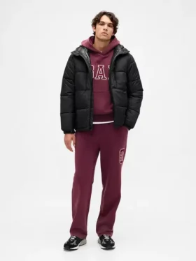 Pantalones de chándal de adulto de tejido grueso y corte holgado con logotipo