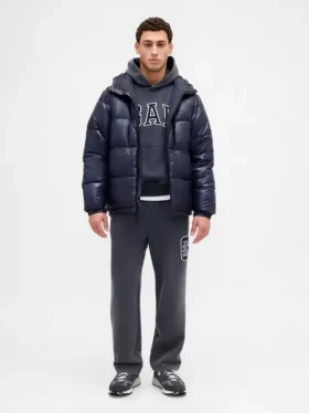 Pantalones de chándal de adulto de tejido grueso y corte holgado con logotipo